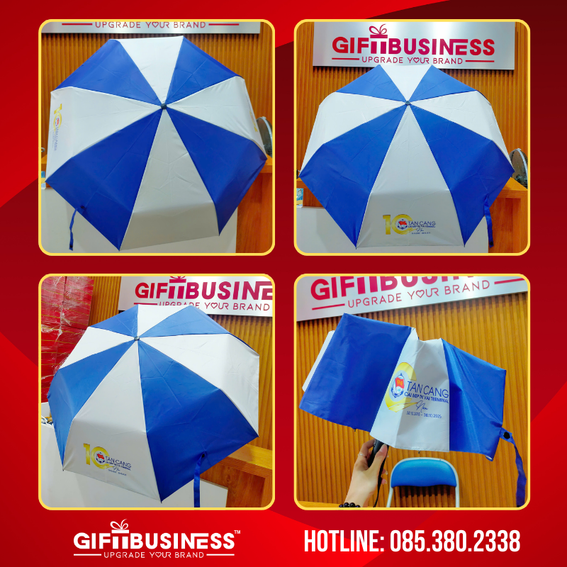 quà tặng dù gấp 3 in logo