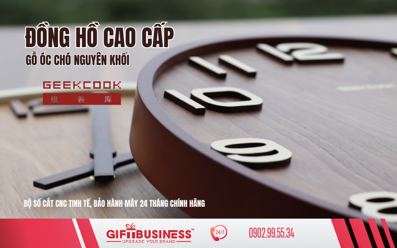 đồng hồ gỗ treo tường
