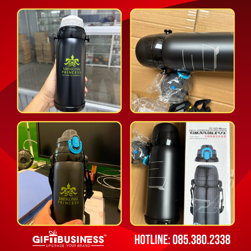 bình giữ nhiệt quà tặng - in logo bình giữ nhiệt 1 lít