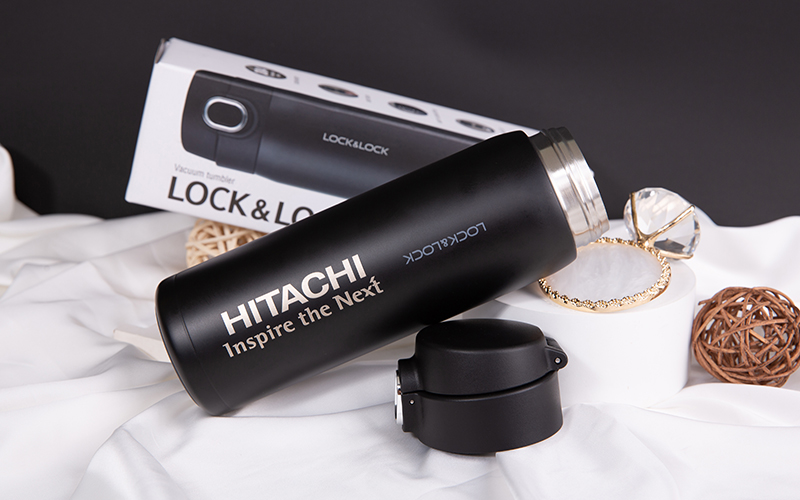 Bình giữ nhiệt khắc logo Hitachi