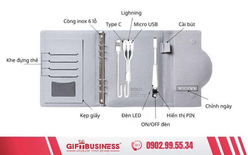 chi tiết sổ tay thông minh