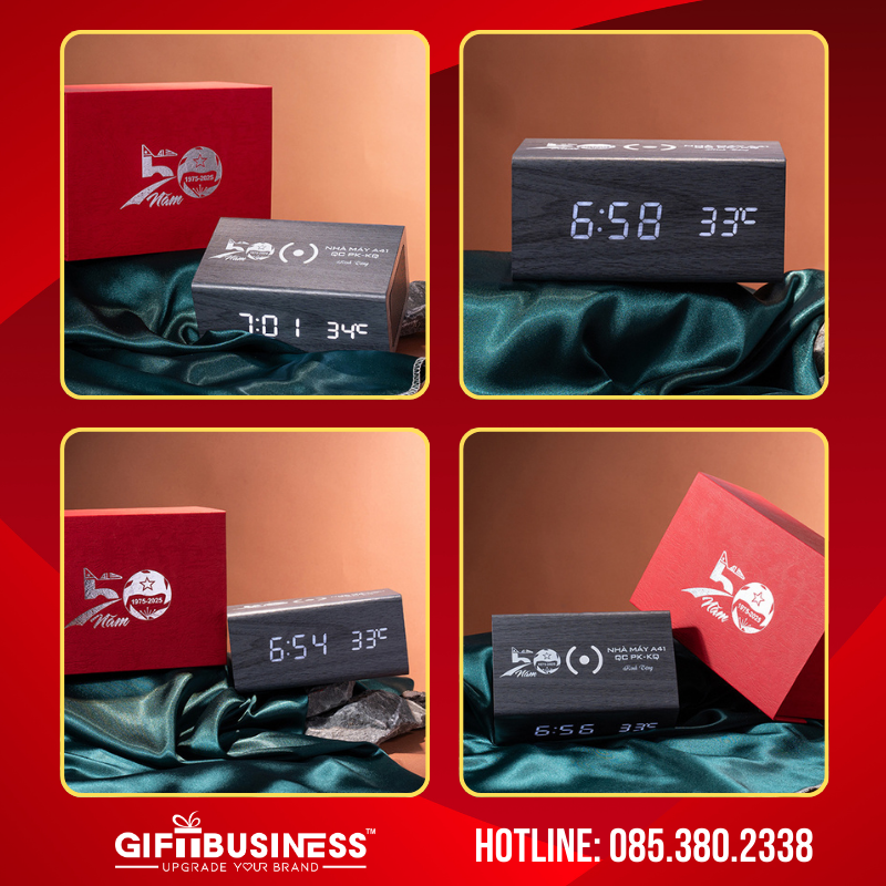 đồng hồ để bàn thông minh - quà tri ân kỷ niệm thành lập công ty