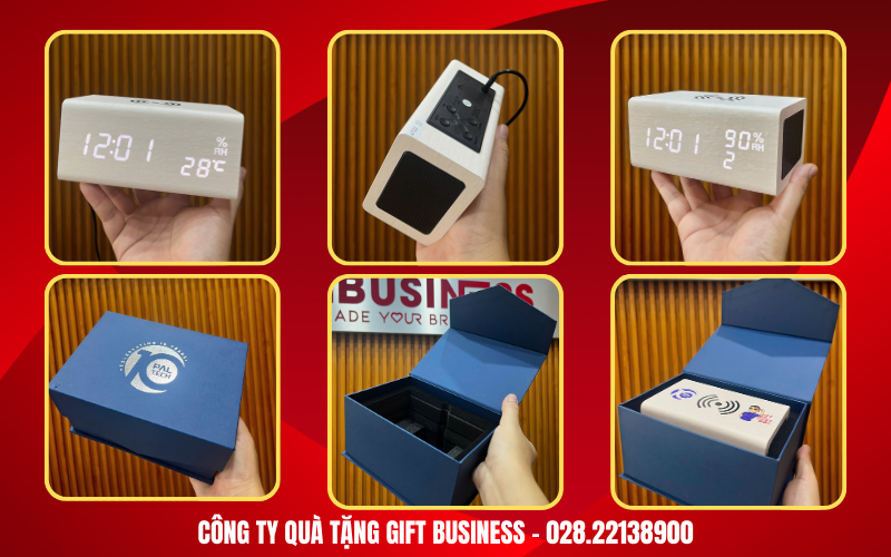 quà tặng đồng hồ để bàn gb38 in logo