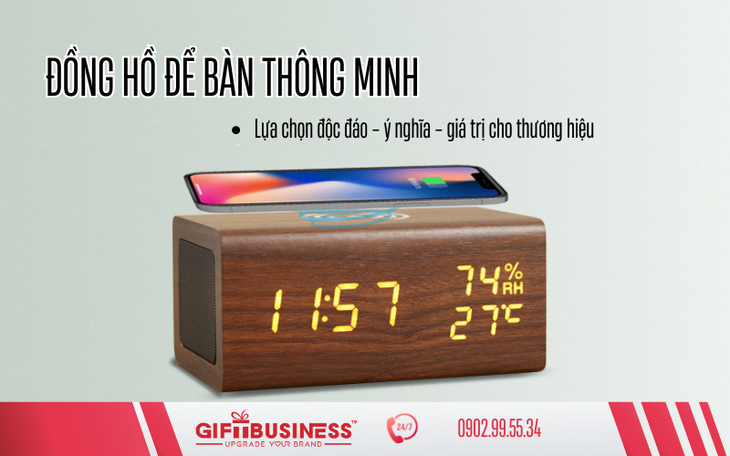 quà tặng đồng hồ để bàn thông minh