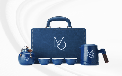 bộ ấm trà in logo