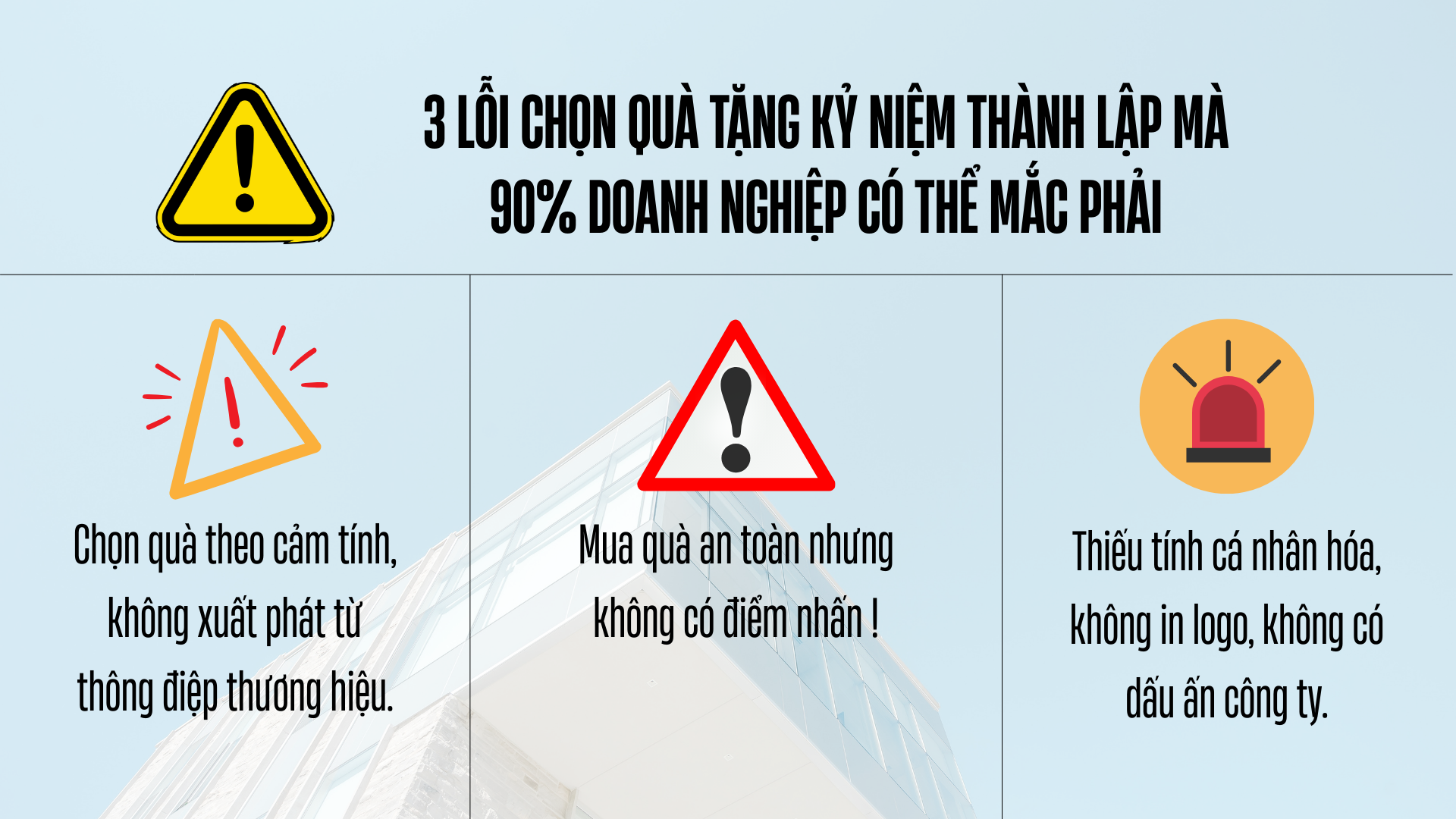 3 lỗi thường gặp khi chọn quà kỷ niệm thành lập công ty