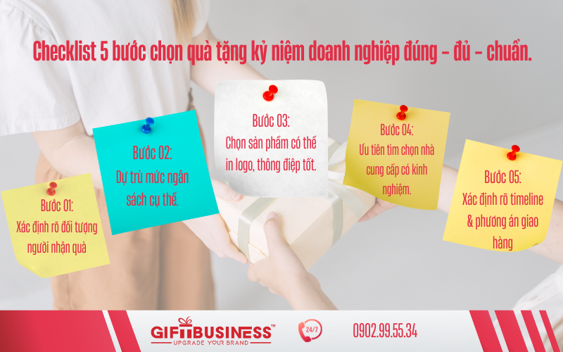 5 bước chọn quà tặng kỷ niệm thành lập công ty