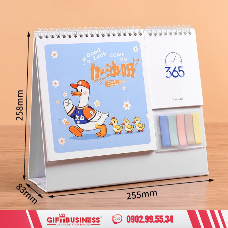 lịch để bàn có note