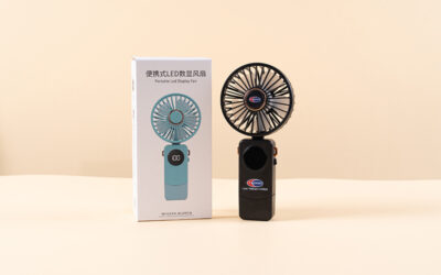quạt sạc pin cầm tay in logo