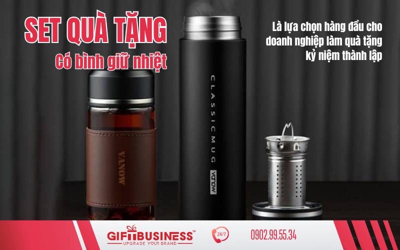 set quà tặng có bình giữ nhiệt