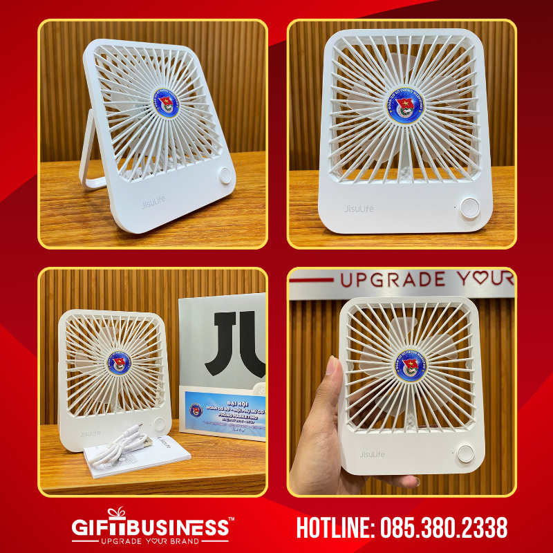 quạt cầm tay in logo