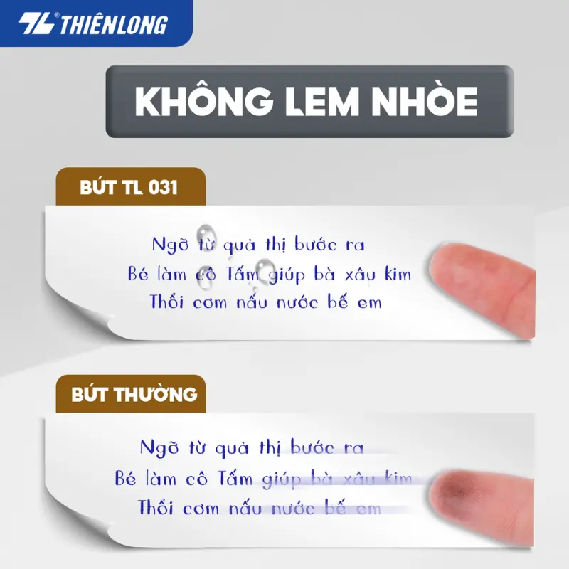 không lem nhòe