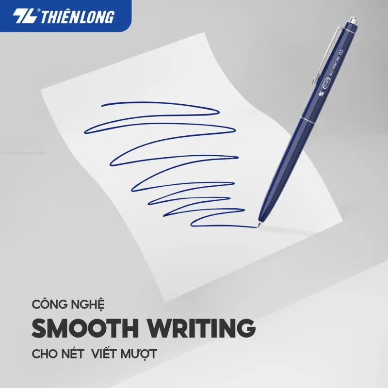 trải gnhieejm viết mượt mà của bút bi quà tặng thiên long