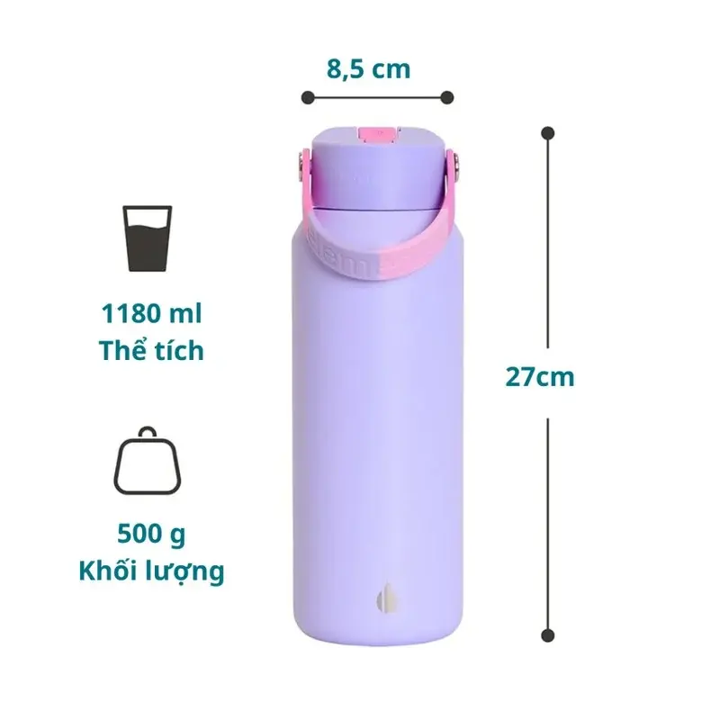 kích thước bình giữ nhiệt