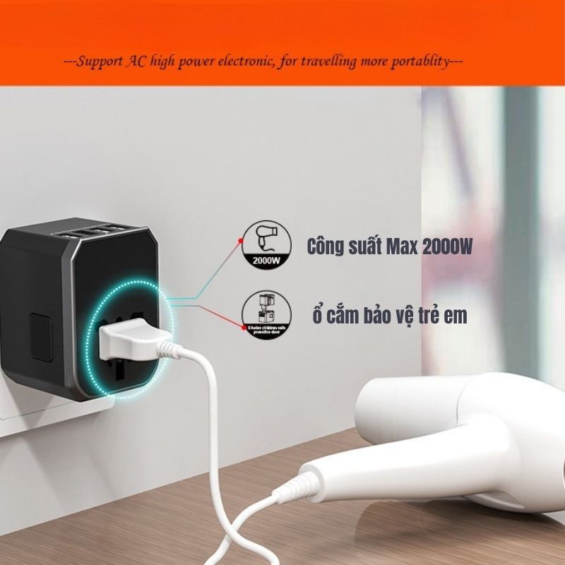 Quà tặng ổ cắm du lịch - Giá trị thương hiệu đến từ một món quà nhỏ