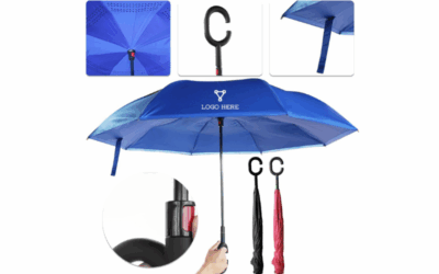 dù gấp ngược in logo