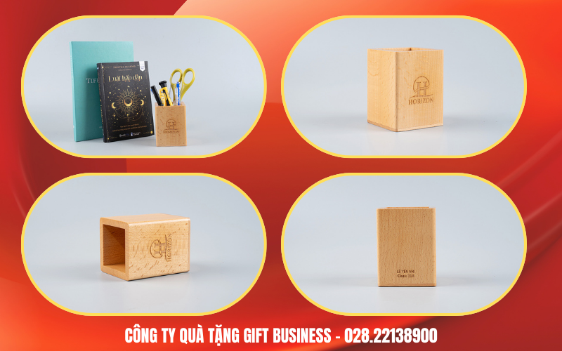 quà tặng cắm bút bằng gỗ