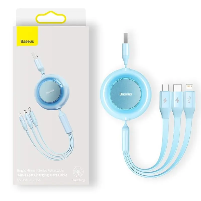 quà tặng cáp sạc dây rút baseus