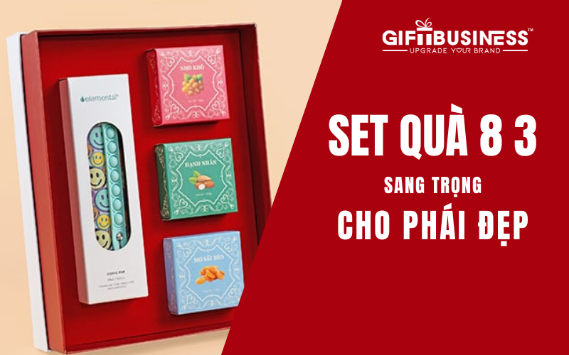 set quà 8 3 sang trọng