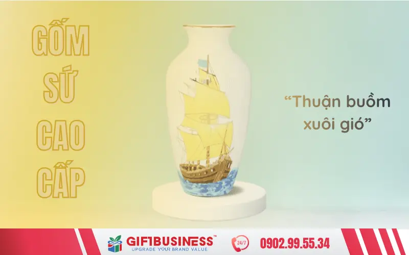 bình gốm sứ tặng khách nước ngoài