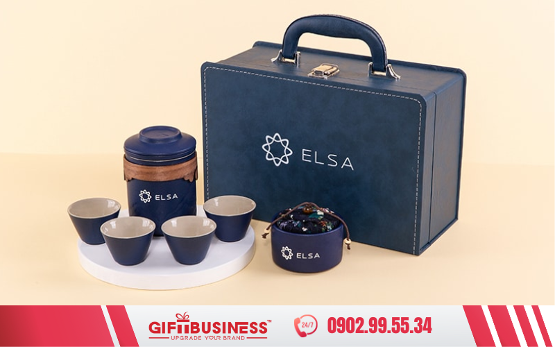 bộ ấm trà in logo
