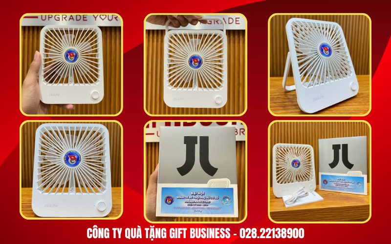 quạt jisulife in logo - quà tặng ngành nha khoa