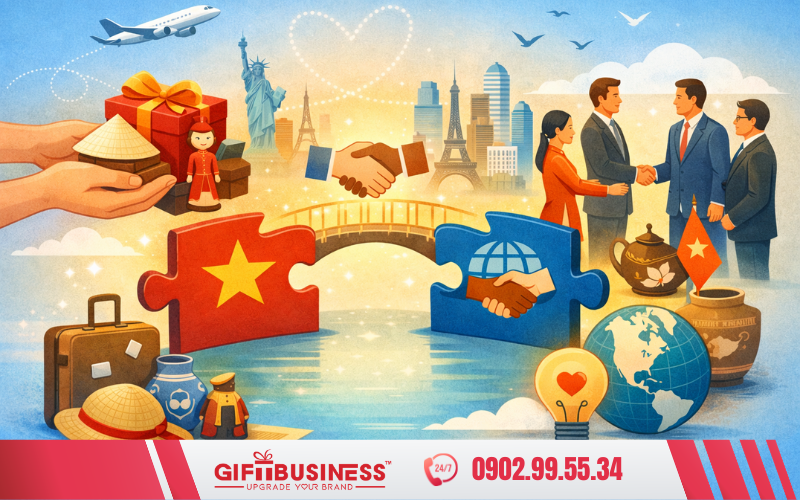 tặng quà cho khách nước ngoài