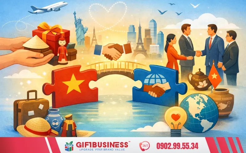tặng quà khách quốc tế