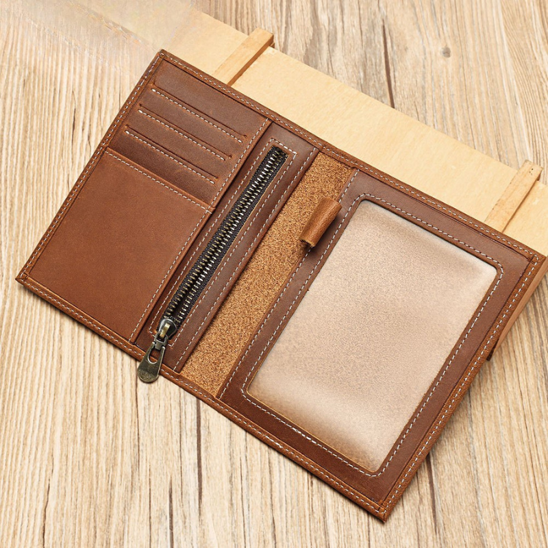 ví da cầm tay in logo