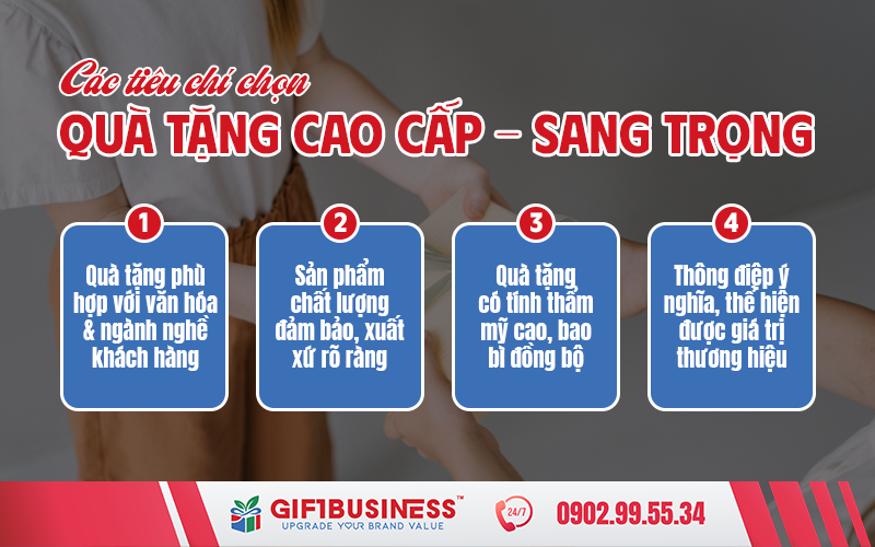 cấc tiêu chí chọn quà tặng cao cấp chuyên nghiệp