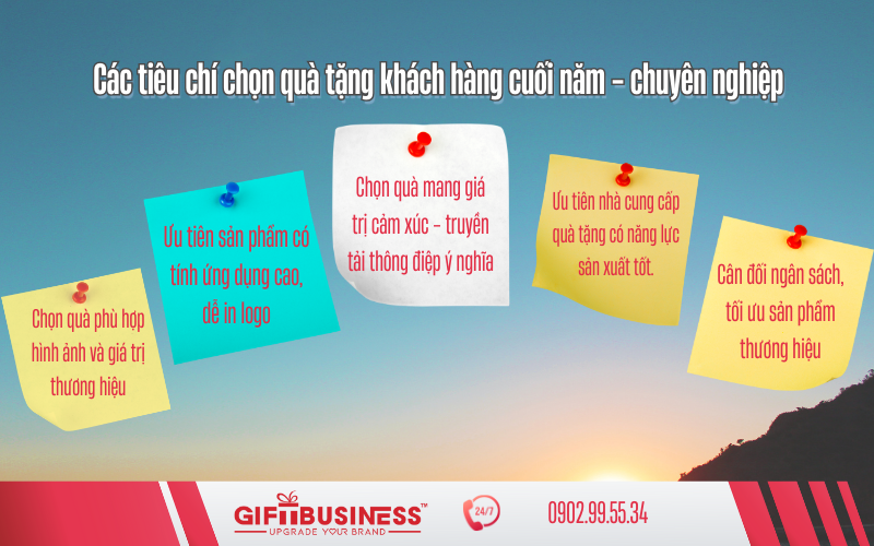 các tiêu chí chọn quà tặng khách hàng cuối năm chuyên nghiệp
