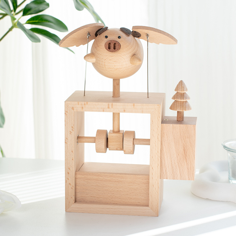 hộp nhạc gỗ thuần thủ công