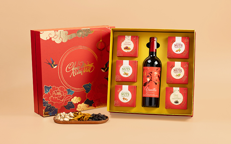 hộp quà tết doanh nghiệp - hộp quà xuân rực rỡ