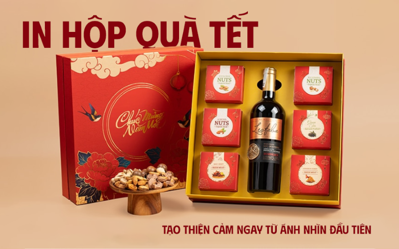 in lên hộp quà tết
