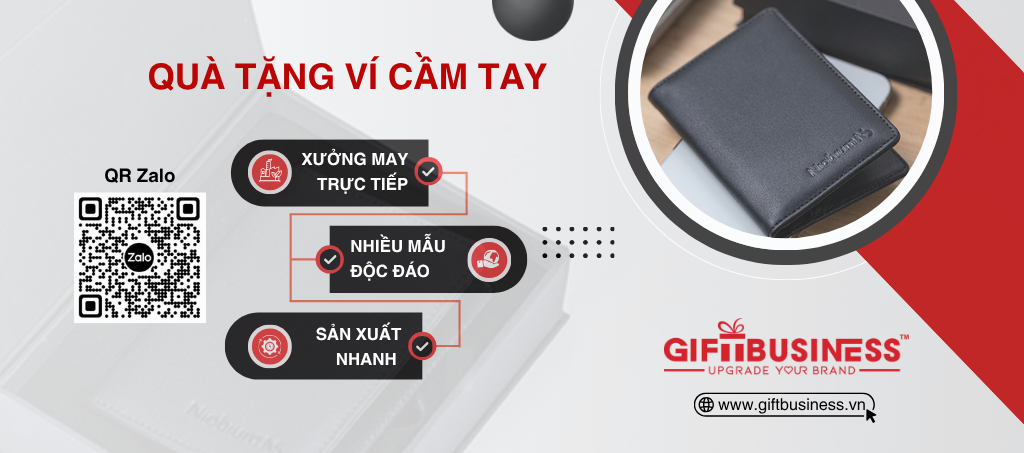 quà tặng ví cầm tay - ví cầm tay in logo
