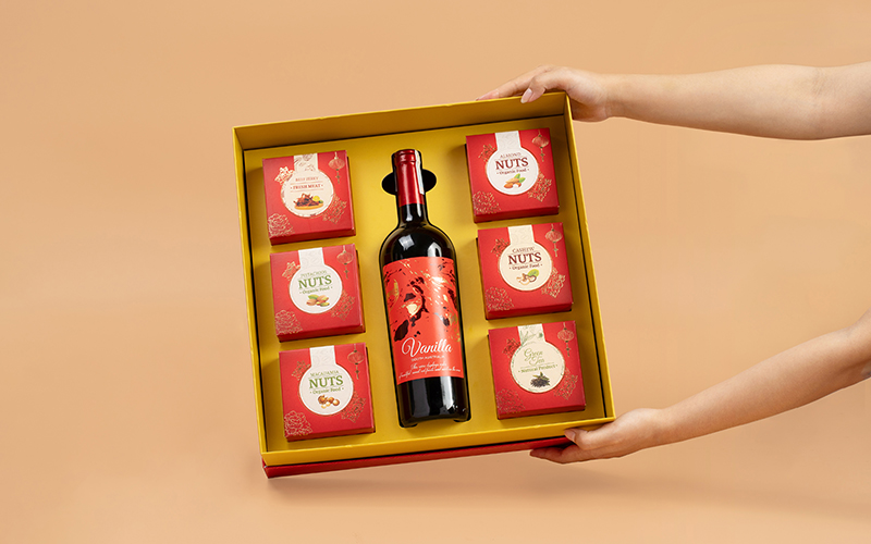 quà tết công ty - hộp quà xuân rực rỡ