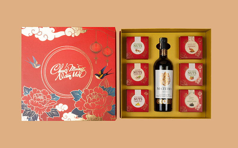 quà tết giá rẻ - hộp quà xuân thịnh vượng