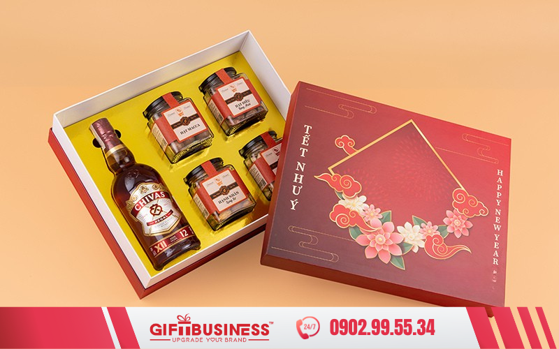 set quà tết cao cấp - hộp quà tết xuân phú quý