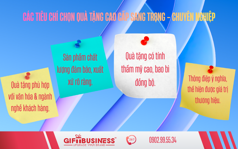 tiêu chí chọn quà tặng cao cấp sang trọng