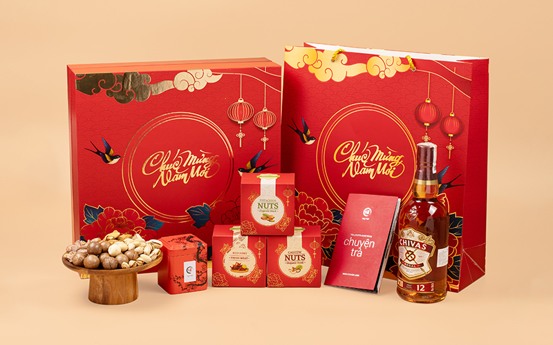 hộp quà tết 2026 - hộp quà xuân sung túc