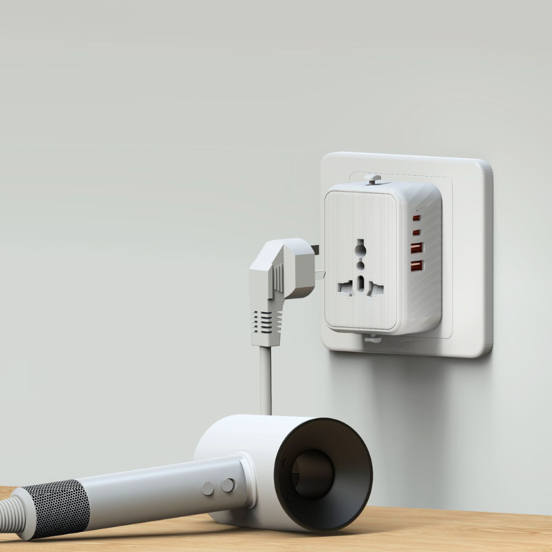 in logo ổ cắm du lịch