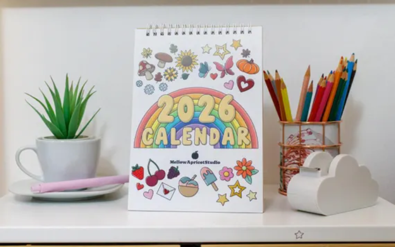 làm lịch để bàn handmade