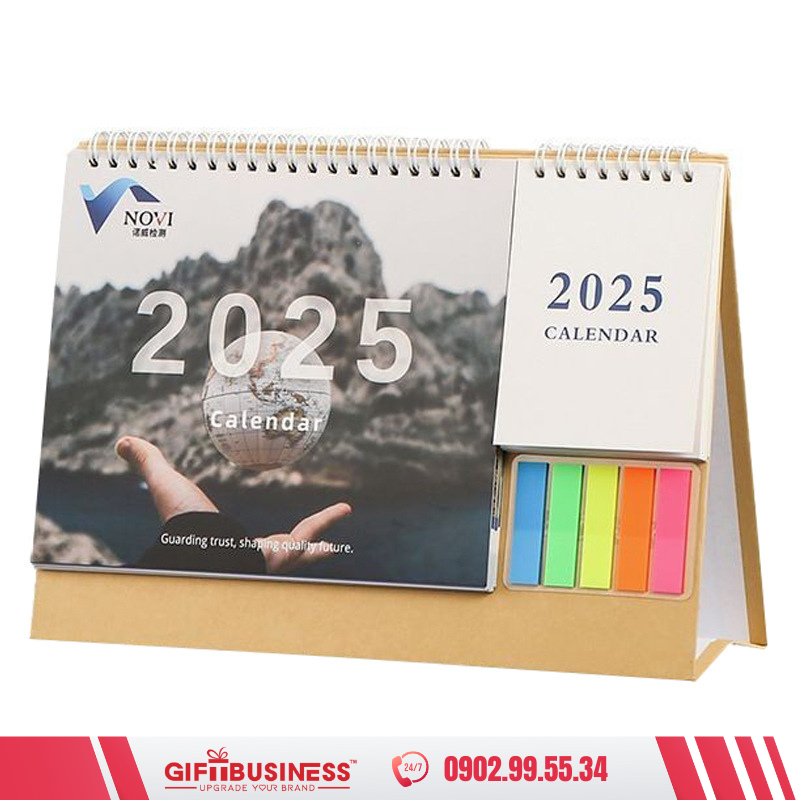 lịch để bàn có note