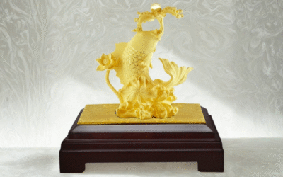 tượng liên ngư cầu tài