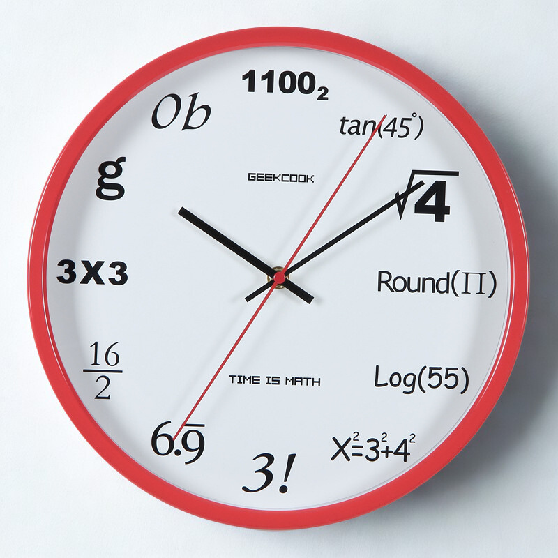 đồng hồ mặt số toán học