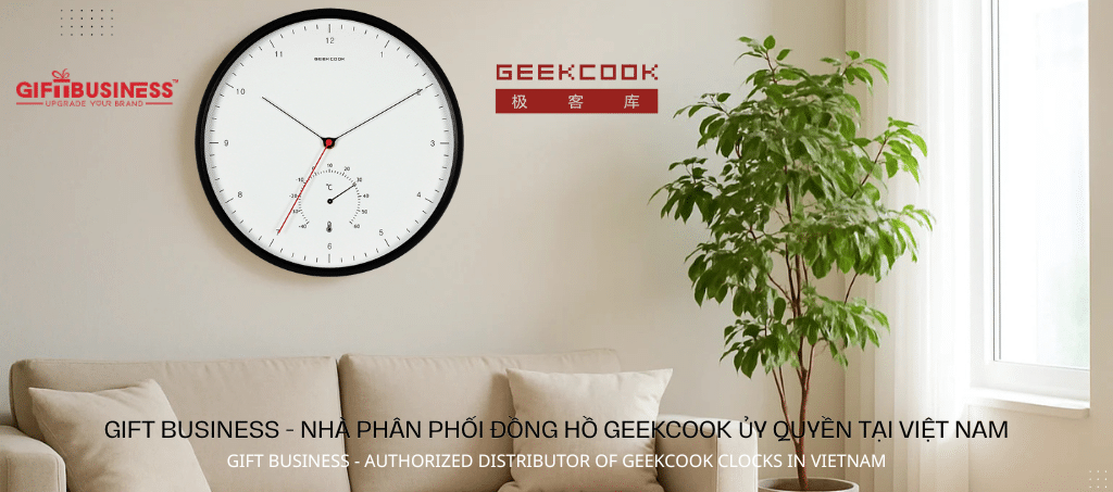 đồng hồ treo tường cao cấp - đồng hồ treo tường geekcook - đồng hồ treo tường in logo