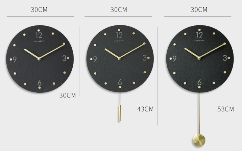 kích thước đồng hồ treo tường gc80