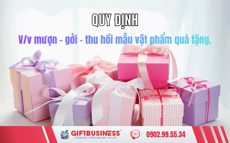 các quy định mượn mẫu quà tặng