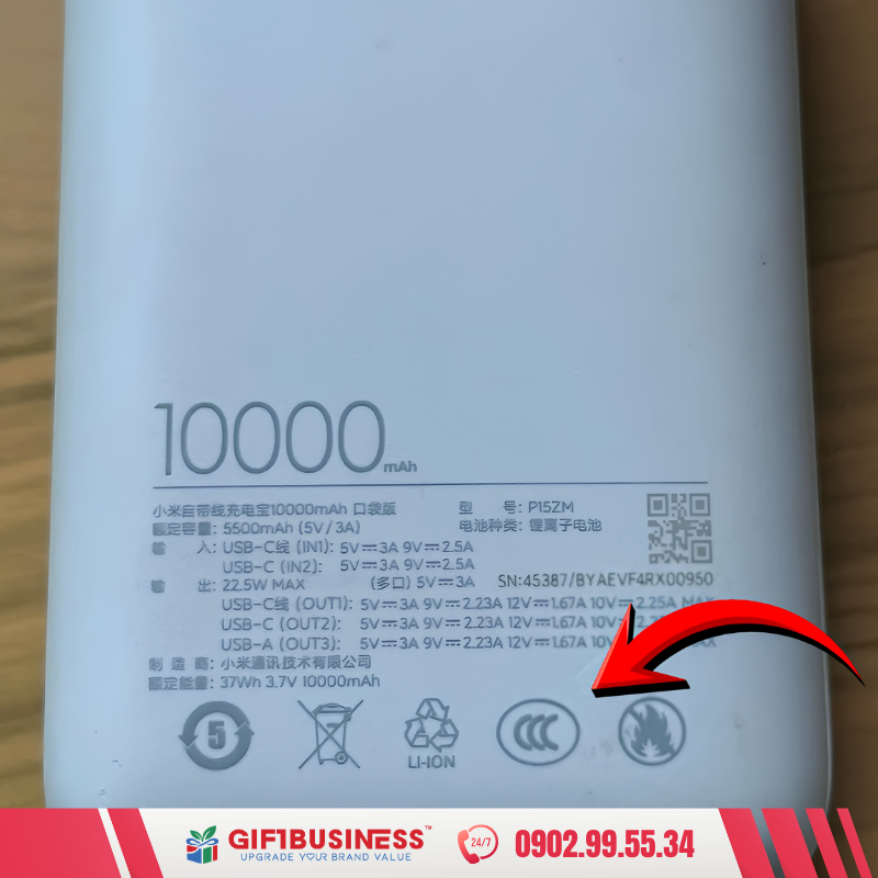 sạc dự phòng chuẩn 3c