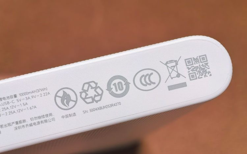 sạc dự phòng tiêu chuẩn 3c